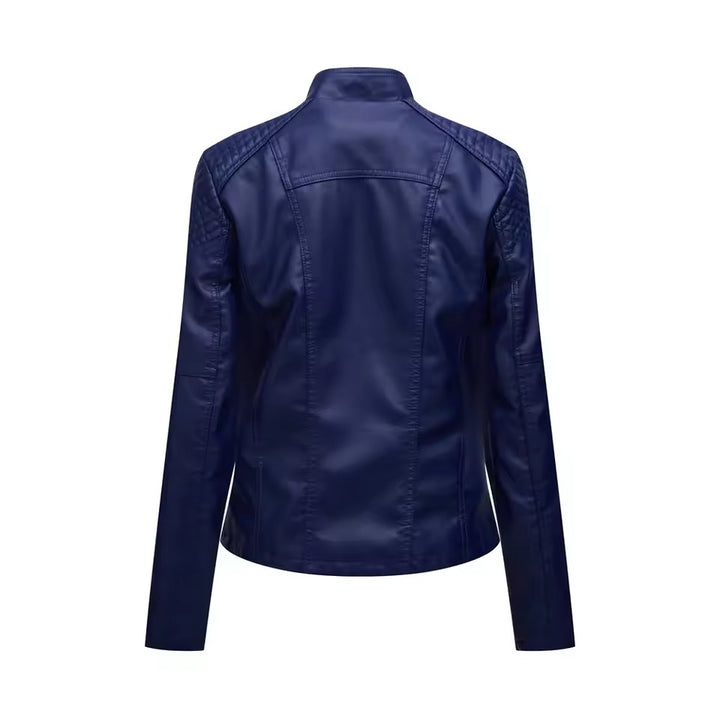 Washed lambskin leather jacket