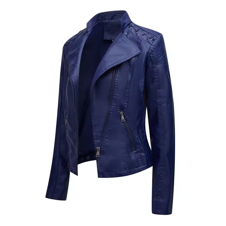Washed lambskin leather jacket