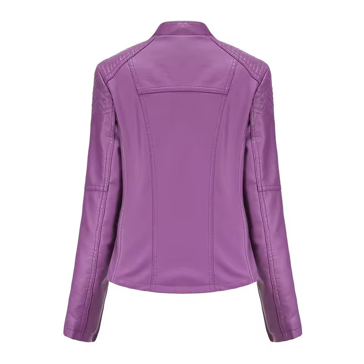 Washed lambskin leather jacket